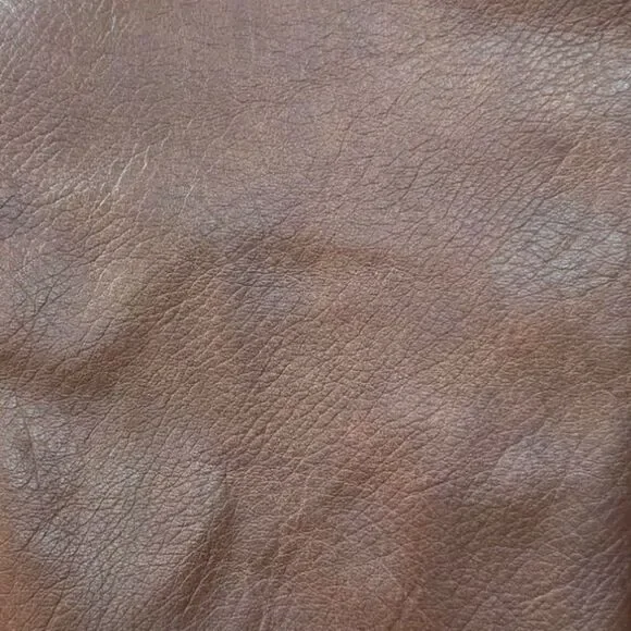 7 For All Mankind Women's M Brown Faux Leather Moto Jacket